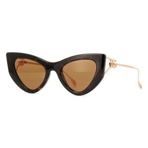 New GUCCI Havana Cat Eye GG1565S 002 Sunglasses Women